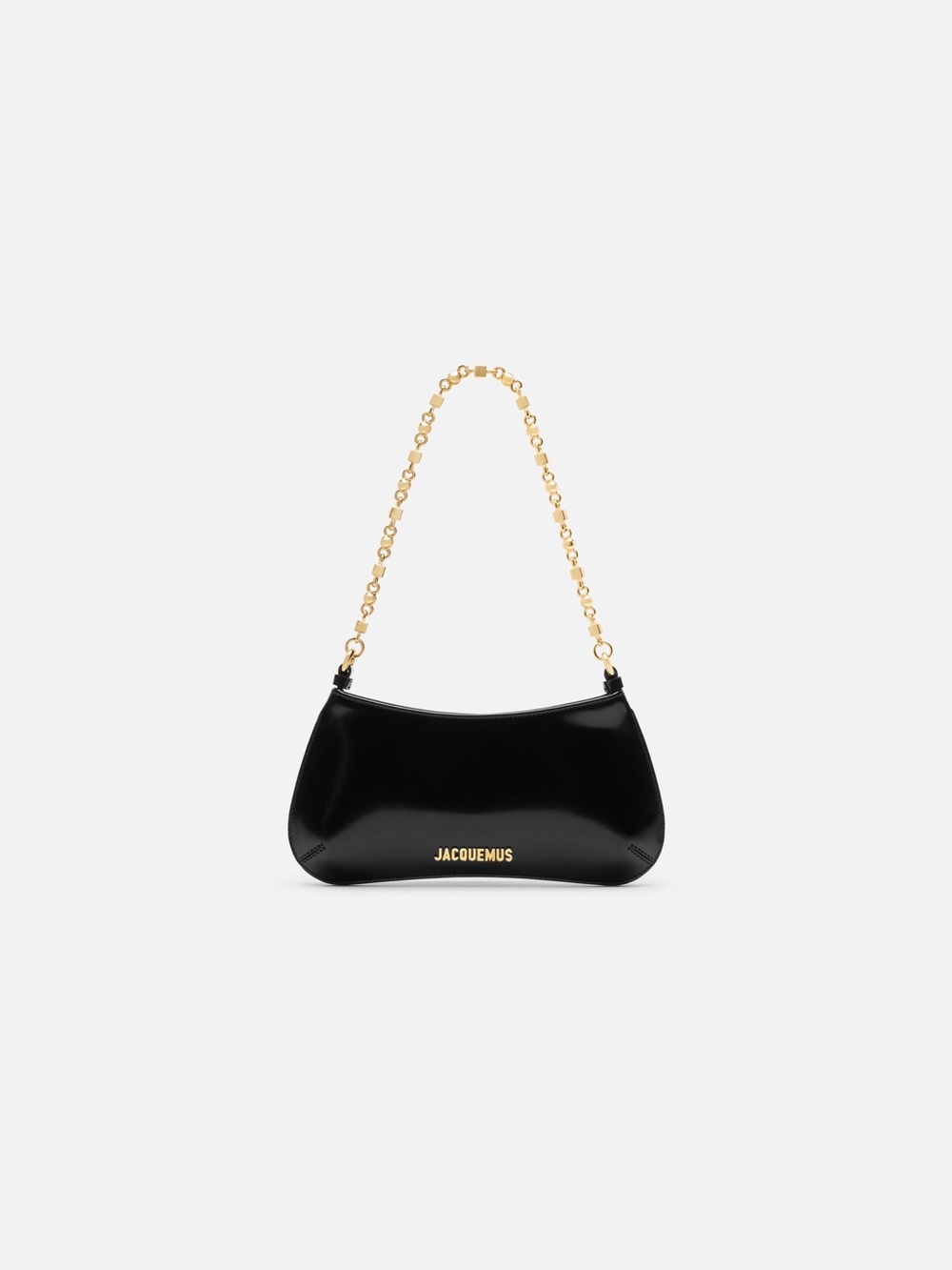 Jacquemus Black Patent Mini Shoulder Bag with Gold Hardware - Picture 6 of 7